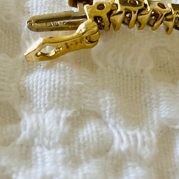 Gold-diamonds bracelet - Picture 3 of 4